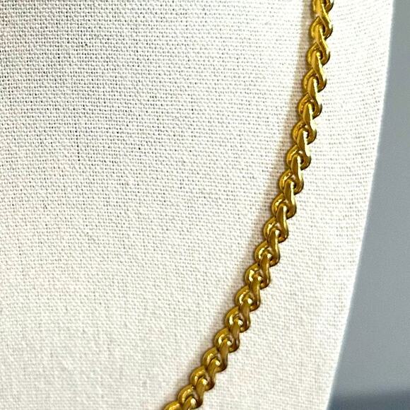 Madewell Gold Chunky Curb Chain Necklace Preppy Casual Classic Jewelry - Picture 9 of 10